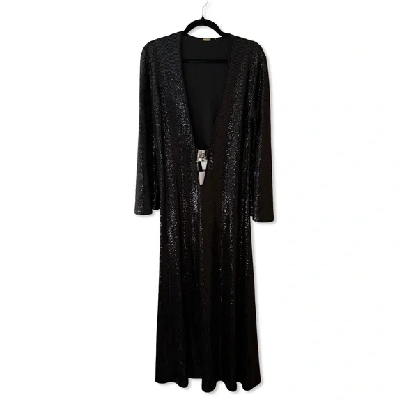 DODO BAR OR Nina embellished cutout stretch-jersey maxi dress black metallic 10